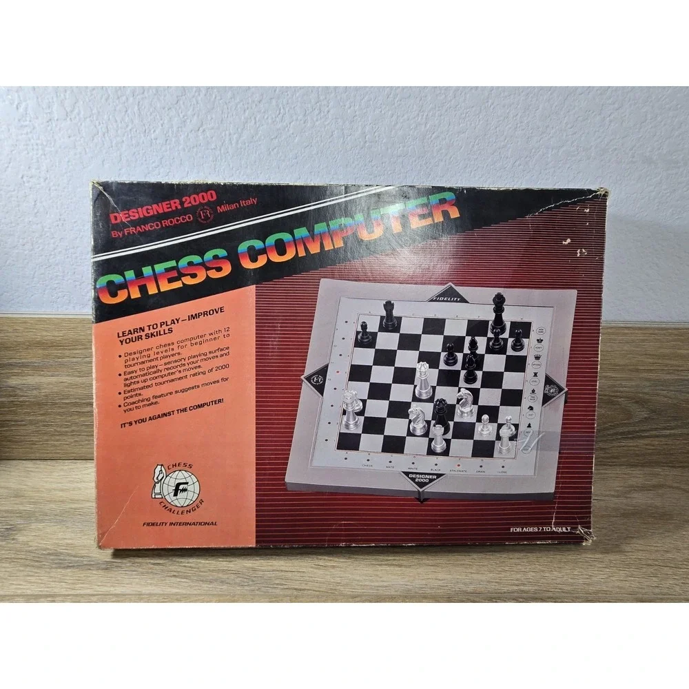 Vintage FIDELITY Electronic Chess Computer DESIGNER 2000 Franco Rocco USA Made